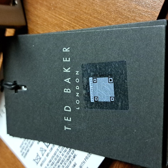 Ted Baker Brown Leather Belt 30" New  $75 - Picture 2 of 4